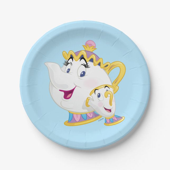 Beauty And The Beast | Mrs. Potts And Chip Paper Plate (Front)