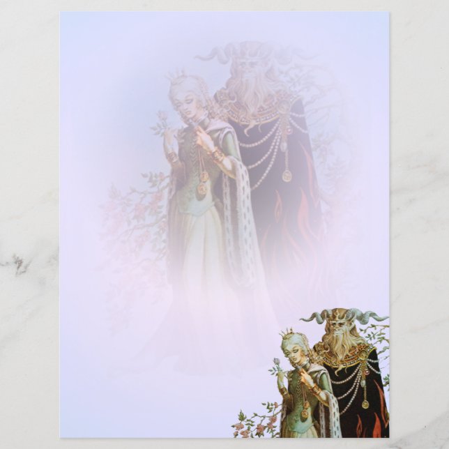 Beauty and the Beast Stationery Paper  (Front)