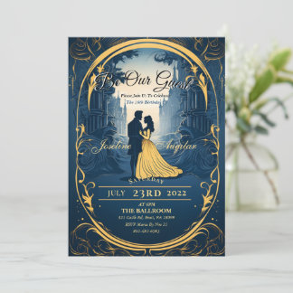Beauty and the Beast Sweet 16 Invitation