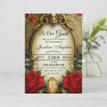 Beauty and the Beast Sweet 16 Invitations