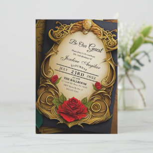 Beauty and the Beast Sweet 16 Invitations