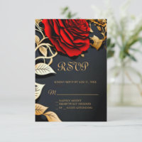 Beauty and the Beast Sweet 16 RSVP card
