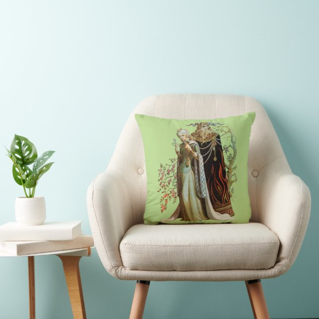 Beauty and the Beast Throw Pillow (Chair)