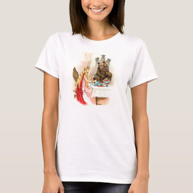 Beauty and The Beast Vintage Image T-Shirt (Front)