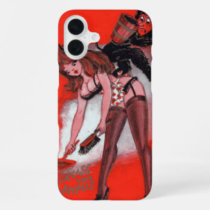 Beauty and the Krampus Vintage Xmas Christmas iPhone 16 Plus Case