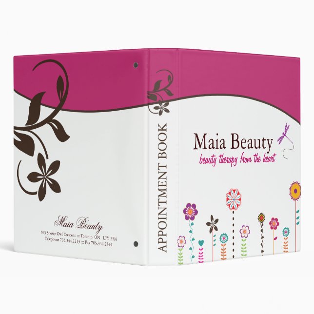 Beauty Appointment Book Binder (Background)