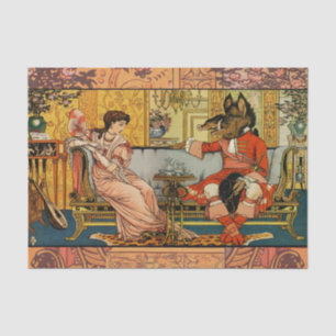 Beauty Beast Classic Art Illustration Tissue Paper