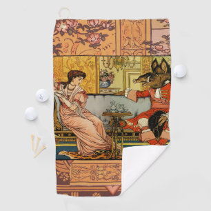 Beauty Beast Classic Fairy Tale Characters Golf Towel