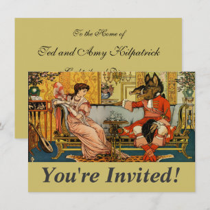 Beauty Beast Classic Fairy Tale Characters Invitation