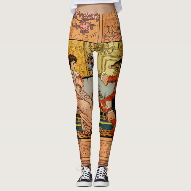Beauty Beast Classic Fairy Tale Characters Leggings (Front)