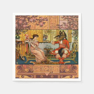 Beauty Beast Classic Fairy Tale Characters Napkin