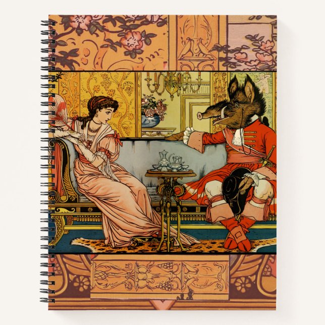 Beauty Beast Classic Fairy Tale Characters Notebook (Front)
