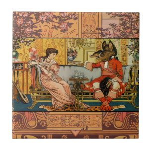 Beauty Beast Classic Fairy Tale Characters Tile
