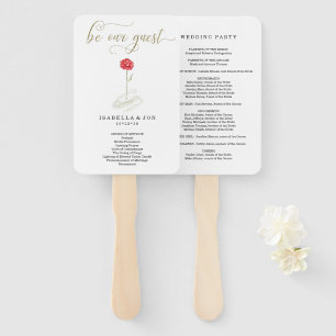Beauty & Beast Wedding Mass Ceremony Program Fan