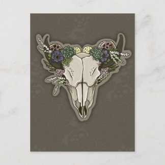 Beauty Boho Scull Postcard