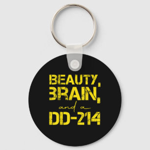 Beauty Brains And A Dd-214 Keychain