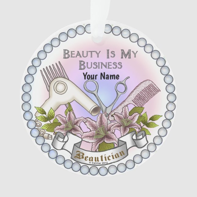 Beauty Business Beautician Ornament (Front)