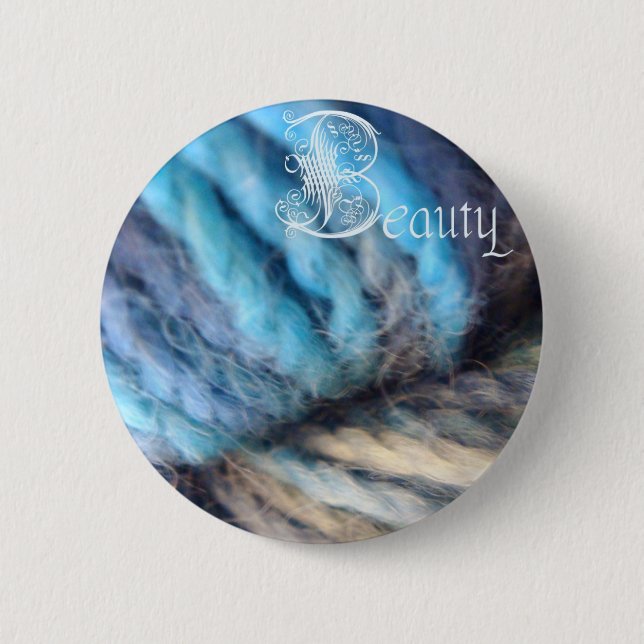 beauty button, looking glass 2 inch round button (Front)