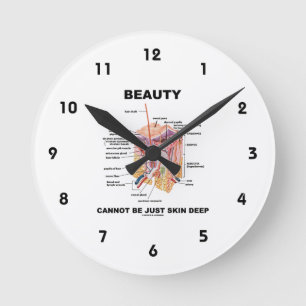Beauty Cannot Be Just Skin Deep (Skin Layers) Round Clock