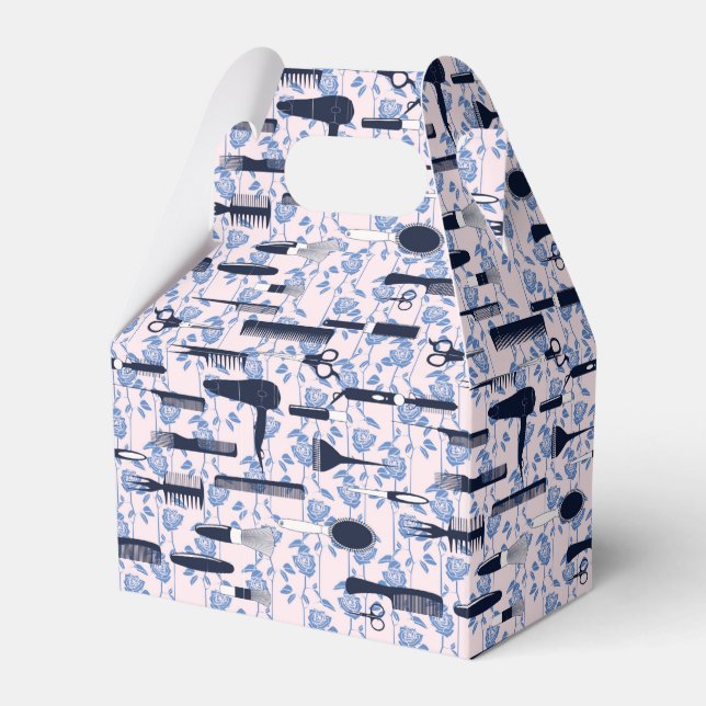 Beauty Care Blue Rose Pattern Favor Box (Front Side)