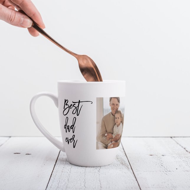 Beauty Collage Photo Best Dad Ever Gift Latte Mug (Creator Uploaded)