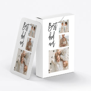 Beauty Collage Photo Best Dad Ever Gift Playing Cards