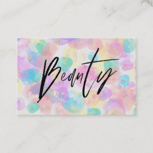 *~* BEAUTY Colorful Rainbow Modern Abstract Pastel Business Card