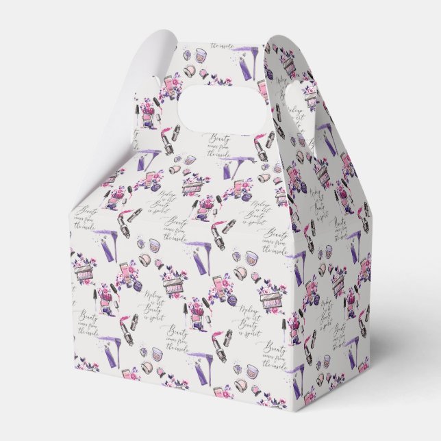 Beauty Comes From The Inside Pattern Favor Box (Front Side)