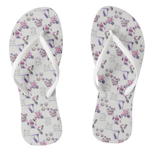 Beauty Comes From The Inside Pattern Flip Flops