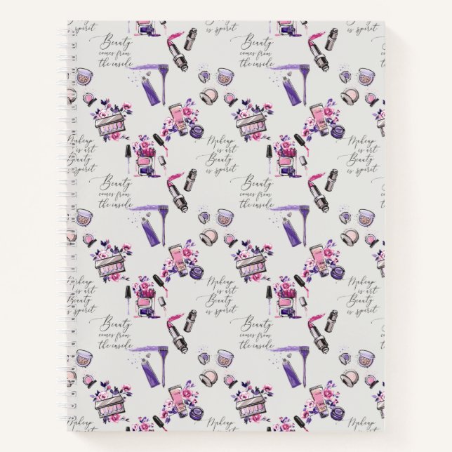 Beauty Comes From The Inside Pattern Notebook (Front)