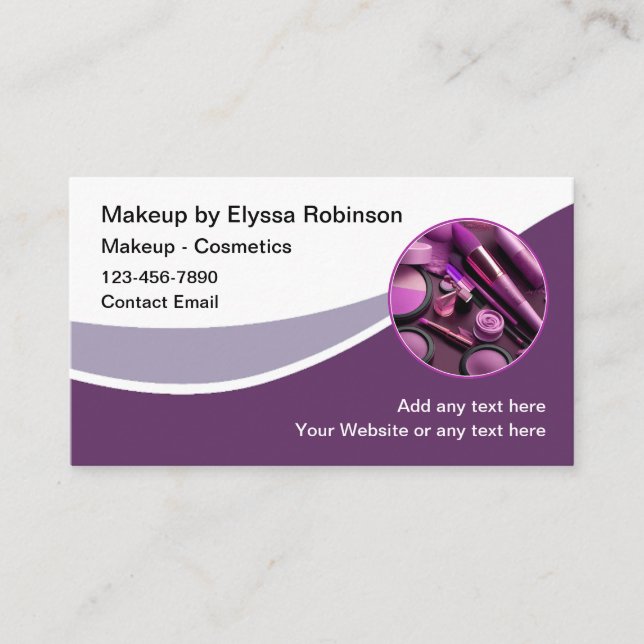 Beauty Cosmetics Makeup Artist Business Card (Front)