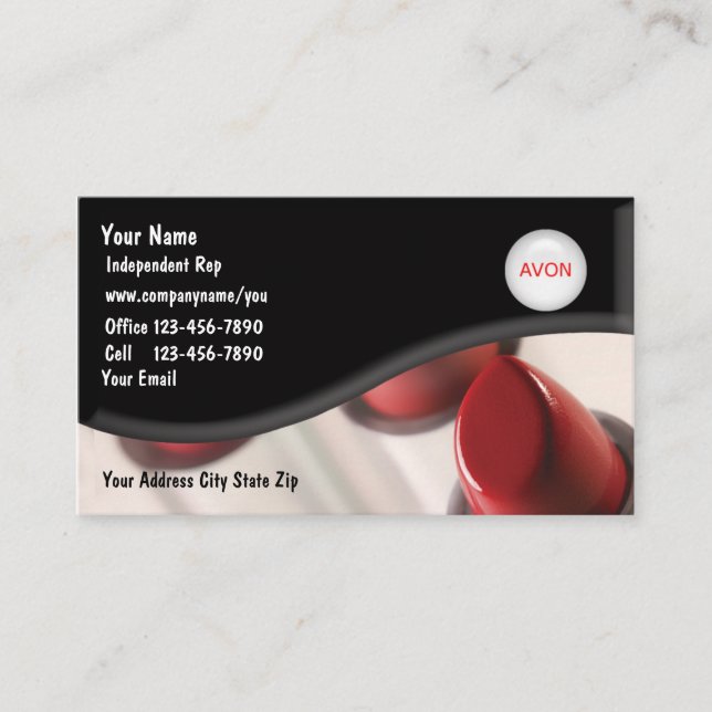 Beauty Cosmetologist Business Cards (Front)