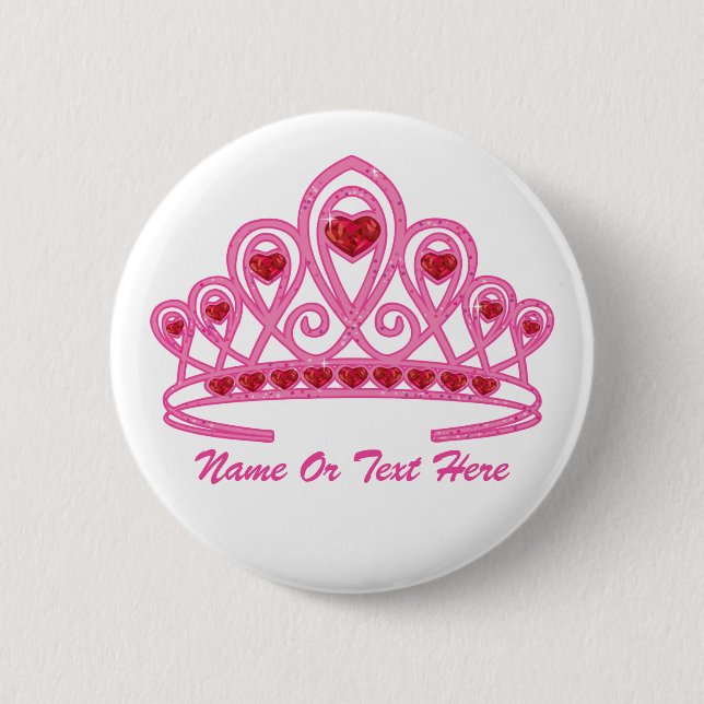 Beauty Crown Custom 2 Inch Round Button (Front)