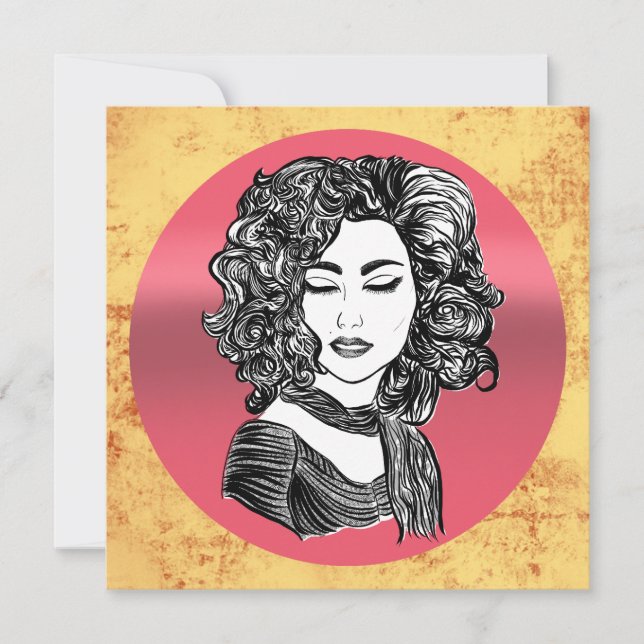 Beauty curly hair    card (Front)