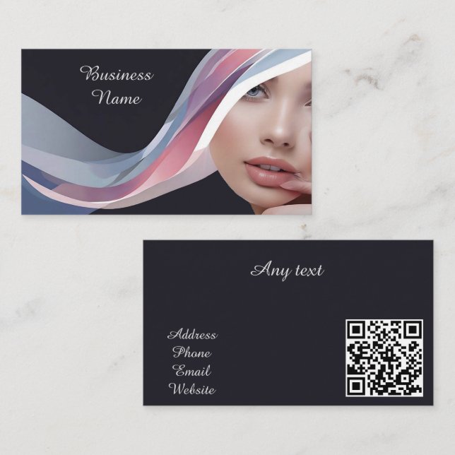 Beauty Custom QR code professional Business Card (Front/Back)