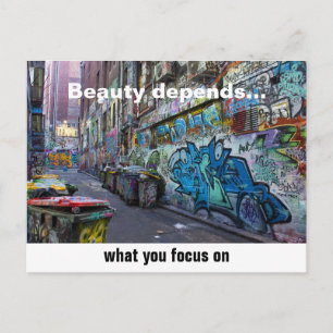 Beauty depends on postcard
