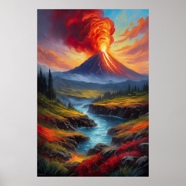 Beauty Disturbed by Volcanic Awakening Poster (Front)