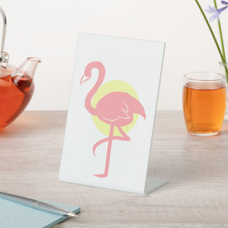 Beauty Flamingo Pedestal Pedestal Sign
