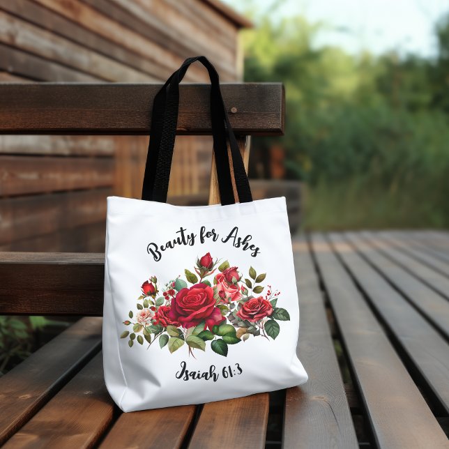 Beauty for Ashes, Floral Rose Women's Tote (Creator Uploaded)