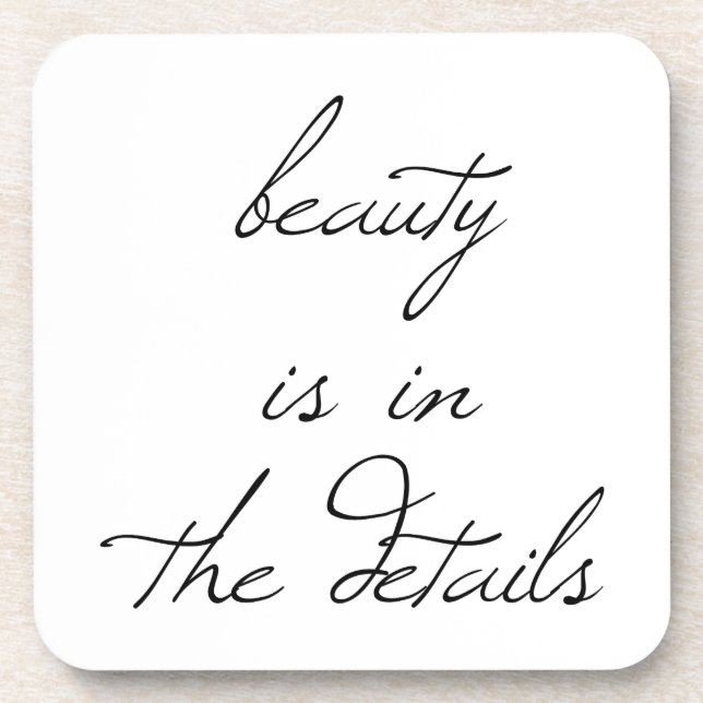 Beauty Hard Plastic Coaster (Front)