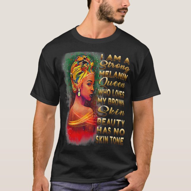 Beauty Has No Skin Tone African American Melanin T-Shirt (Front)