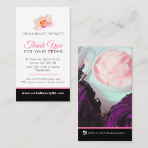 Beauty health company photo promo repeat business card