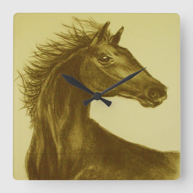 "Beauty" Horse Wall Clock (Front)