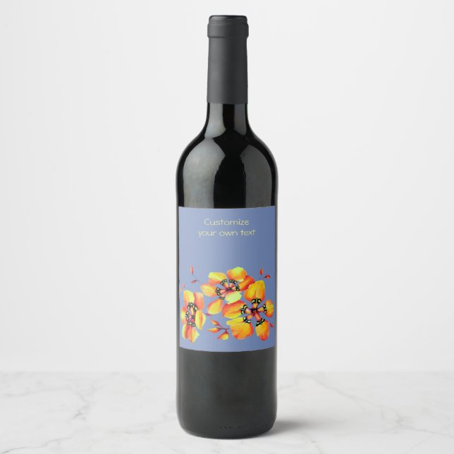 Beauty in Bloom Vivid Flower Power Wine Label (Front)