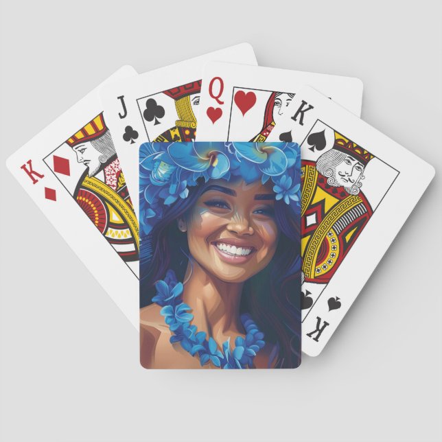 Beauty in Blue Playing Cards (Back)