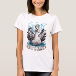 BEAUTY IN COMMAND Women White T-Shirt
