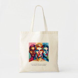 Beauty in Equality 3 faces Tote Bag
