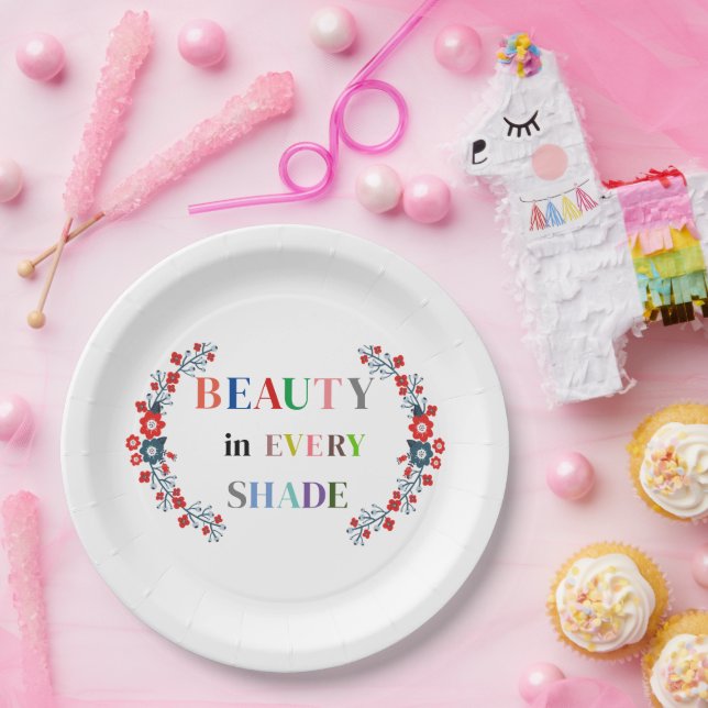Beauty In Every Shade Paper Plate (Party)