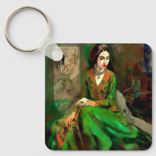 Beauty in Green Keychain