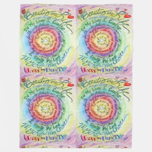 Beauty in Life Cancer Poem Art Soft Fleece Blanket